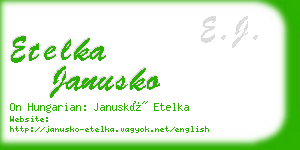 etelka janusko business card